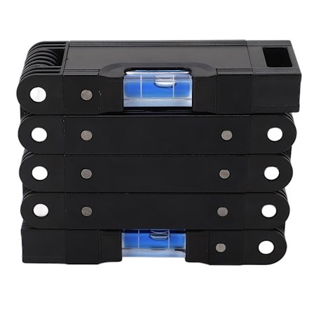 Taitettava vesivaaka, alumiiniseos, 4 kuplaa, monitoiminen, monikulmainen, tarkka, taitettava vesivaaka, mittaustyökalu