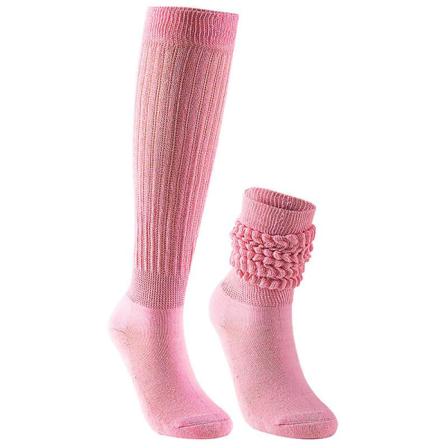 2 par Knähöga Stövelstrumpor Bomull Slouch Strumpor Knähöga Stövelstrumpor Rosa Rosa