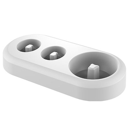 Elektrisk tandbørste opbevaringsstander tandbørsteholder med 2 børstehoveder Praktisk badeværelsesbordpladeorganisator