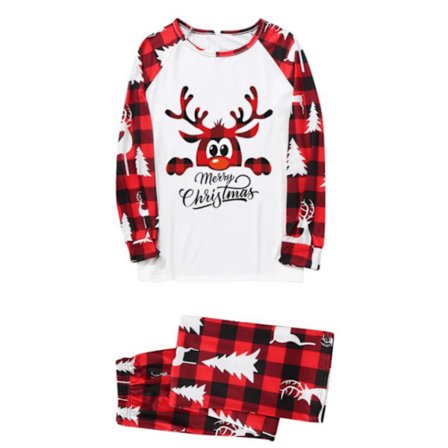 Jul Familie Matchende Pyjamas Print Nattøj Nattøj Sæt.