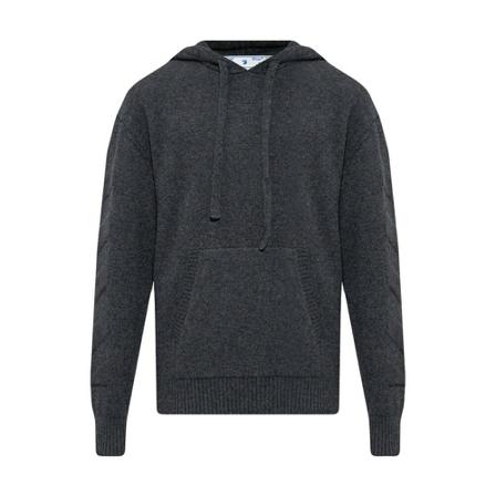 Off White Strik Grå, Herre Hættetrøjer, Størrelse: XL