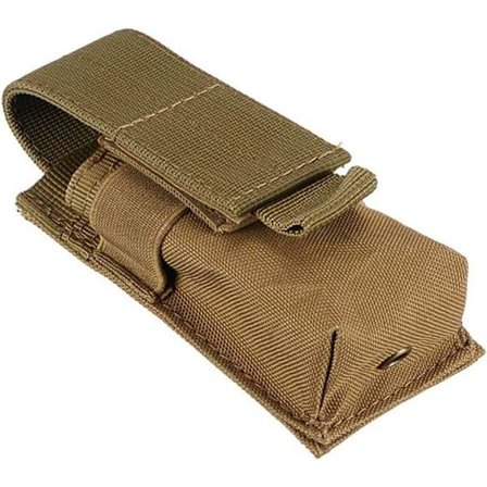 Khaki farve lommelygtepose, hylster Molle lommelygtepose nylon lommelygte hylster til udendørs camping vandreture