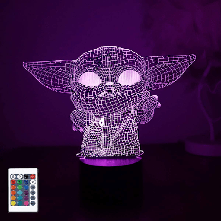 3D Y valo, Hologrammi-efekti LED-illuusio p yt lamppu, 16 v ri vaihtuva koristelamppu, kosketus USB-lataus s ngynp ty- ja ty p yt valaisin kaukos 