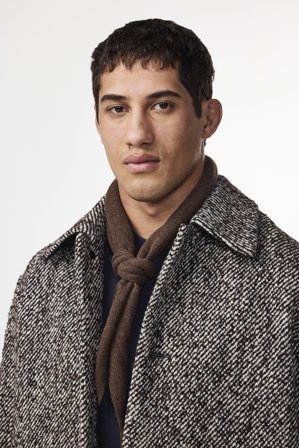 NN.07 Triangle 6623 Schal Herren Braun Wolle