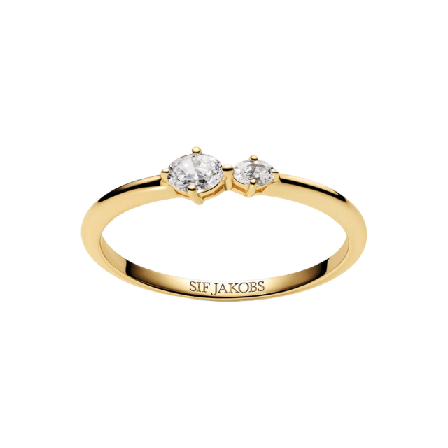 Sif Jakobs Jewellery Ring Ovale Due Ringar Dam Guld 50