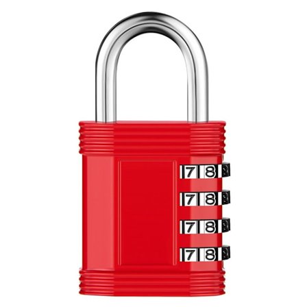 4-sifret kombinasjonshengelås utendørs hengelås RØD