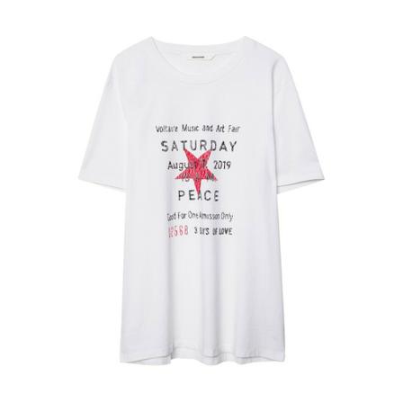 Zadig & Voltaire, T-Shirts Wit, Heren, Maat:XL