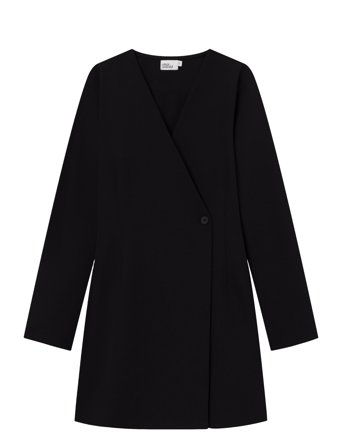 Zelia Wrap Dress Black Once Untold