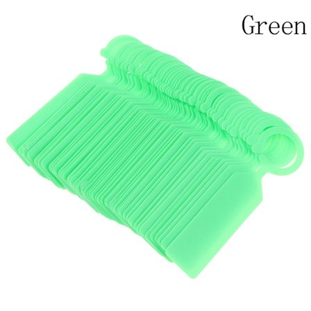 50 st Höga Plast Taggar Trädgård Ring Etikett Hängande Växthus Vit