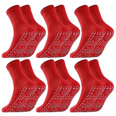 Selvopvarmende sokker med nano-varmeteknologi, terapeutisk massage, åndbar komfortpasform til brug hele dagen, 3 par