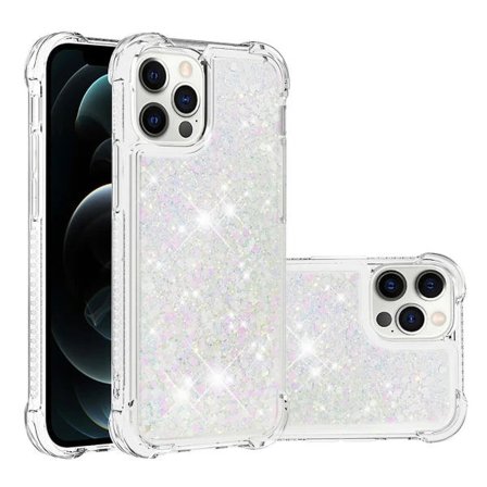 Kompatibel med iPhone 12 Pro Skal Glitter Flytande Transparent Glittrande Glänsande Bling Kristallklar Flytande Flytande Sand Skydd TPU Silikon - ...