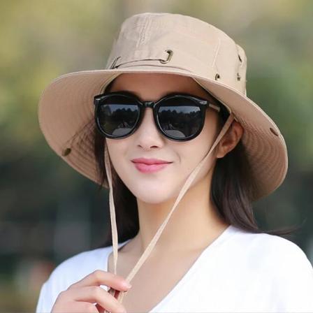 Fiskarhatt med stor brätte Vändbar Hawaii Koreansk vårsommarhatt För män Kvinnor Streetwear Panamahatt Bob Hiphop Buckets Cap Beige 55-59cm