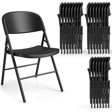 Klapstole sæt med 6, metal og plastik, 150 kg kapacitet