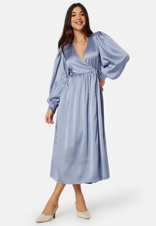 Bubbleroom Occasion Sylver Dress Dusty blue Klær