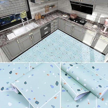 Selvklebende gulv vanntett Non-randip Baderom Kjøkken Stue Tykk og slitesterk