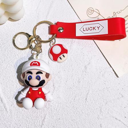 30 Styles Super Mario Nyckelring Mario Bros Luigi Toad Yoshi Bowser Action Figur Modell Pvc Cartoon Bag Docka Hänge Leksaker Presenter Hög kvalitet 