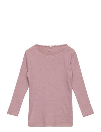 Nmfkab Ls Top T-shirts Long-sleeved T-shirts Beige Name It