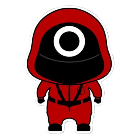 Film Squid Game Sticker Tegneserie Sticker Computer Kop Sticker D