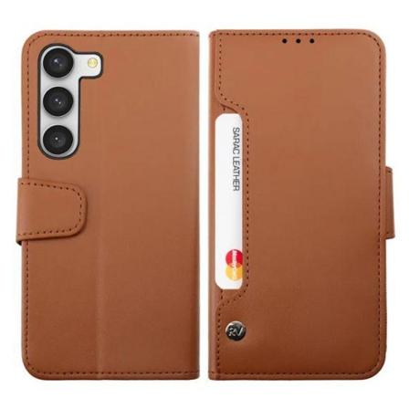 Galaxy S23 5G Plånboksfodral Extra Kortfack Brun
