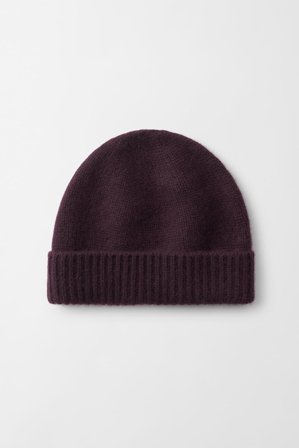 Soft Goat - Chunky beanie - Cashmere beanie - One Size - Midnight Plum