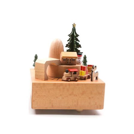 Skateboard kanin trä speldosa ren handgjord julklapp till barn