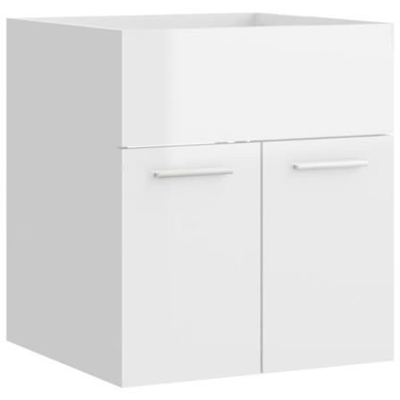 Vidaxl Tvättställsskåp Vit Högglans 41x38,5x46 Cm Konstruerat Tr Vit