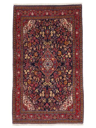 Tapis Sarough 139X235 Rouge Foncé/Noir (Laine, Perse)