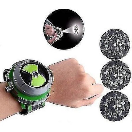 Projektorur til børn, legetøj til Ben 10 Alien Force og mystiske projektionsactionfigurer, modellegetøj til børn (PrettyJ)