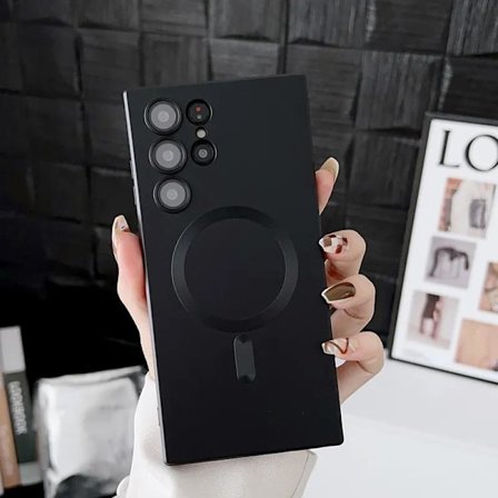 S23 Plus 5G mobilveske - Feel the Power of Metal støtter magnetisk lading