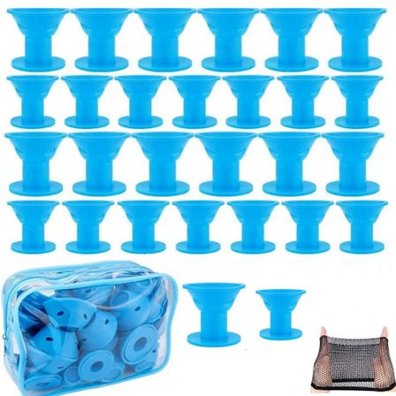 40 Fantastiske Krøllejern - Inkluderer hårnet og opbevaringspose - 20 store og 20 små - Velegnet til kvinder, piger, langt og kort hår