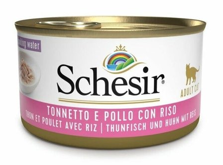 Schesir Tonnetto Con Pollo E Riso Cibo Umido Gatti Adulti Lattina