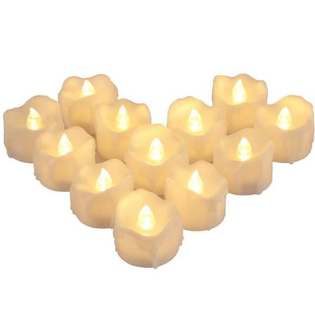 Timer Tealights, Flameless Candles with Realistic Flickering Warm Glow, Battery Operated Safe Battery Candles for Versatile Use
