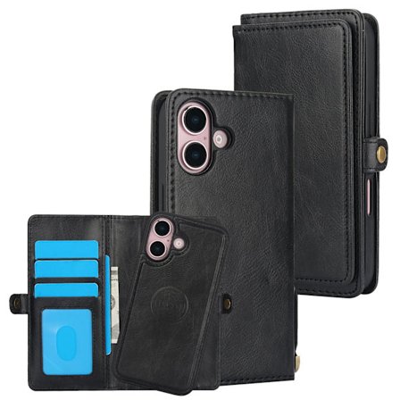 iPhone 17 Exklusivt Plånboksfodral med Magnetlås & Kortfack