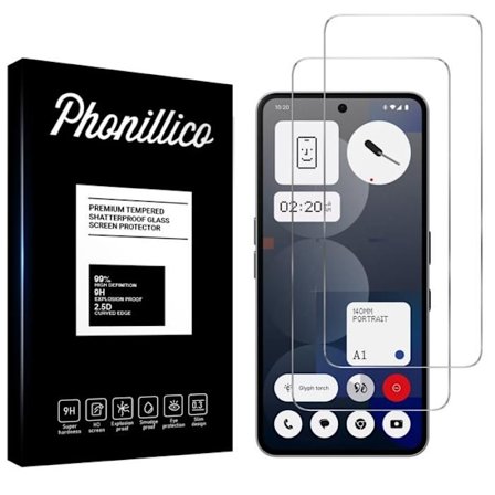 Hærdet Glas - Phonillico - Nothing Phone 3a Pro - Pakke med 2 - Ridseresistent - Skærmbeskyttelse