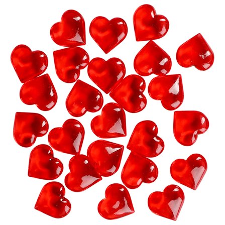 Röda Kristallhjärtan 25-pack