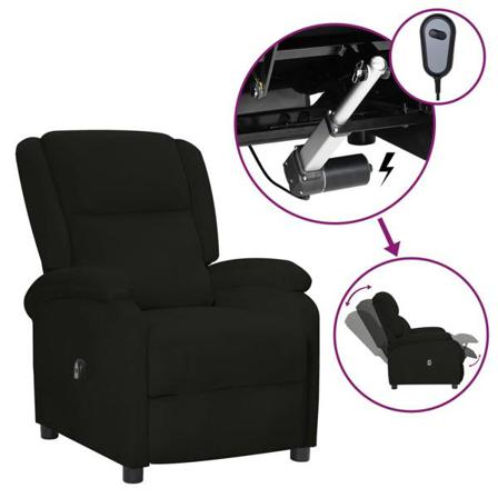 Vidaxl Elektrisk Massagefåtölj Svart Sammet Svart