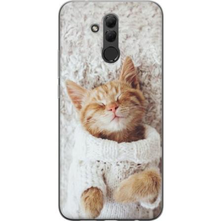 Huawei Mate 20 lite Läpinäkyvä kuori Kitten Neule