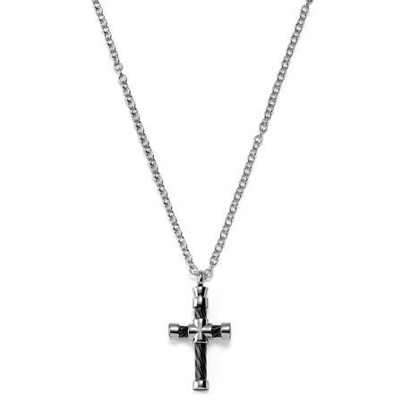 Kabel Korshalskæde til mænd - Korshalskæder