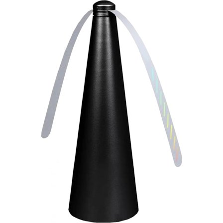 Flueavvisende vifte – Bærbar bordmodell mygg- og insektsavskrekkende – Stille drift med holografiske blader for underholdning innendørs og utendørs 