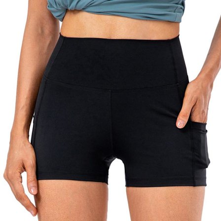 Elastic Force Yoga -shortsit taskuilla naisille, korkea vyötärö