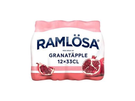 RAMLÖSA Dricka Granatäpple 12x33cl PET - Lyreco - Kök och servering - Dryck - Vatten