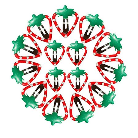 15 stk Søde Jordbær Hårklemmer Frugt Hårspænde Pandehårsklemmer Hovedbeklædning Hårtilbehør til Kvinder