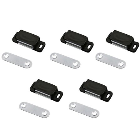 5PCS Skåp Magnet Spärr Dörrfångar SVART