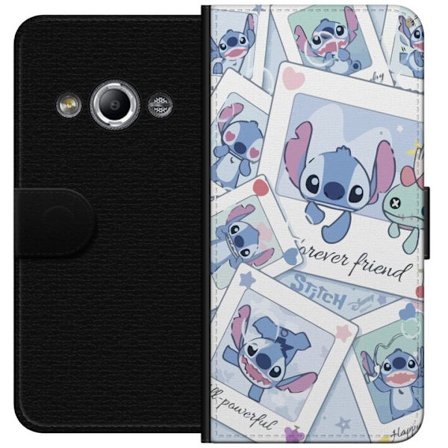 Yhteensopiva Lompakkokotelo Samsung Galaxy Xcover 3 Unelmoivat pilvet vaaleanpunaisina, lila ja sinisen sävyissä, kimaltelevine tähtineen ja pehmeän s