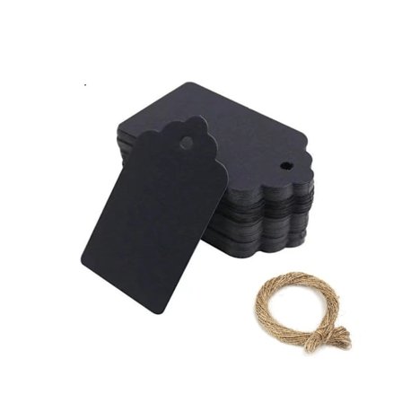 200 st svarta kraftprislappar 3x5 CM Tag Store Tags Clothi