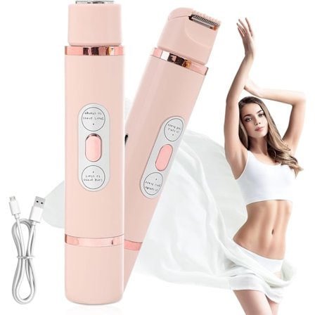 1 st Rakapparat för Kvinnor, Comfort 2-i-1 Elektrisk Damrakapparat, Portabel Fördelaktig Rakapparat, Dubbelhuvud Avtagbar Bikinilinjetrimmer, Sladd...