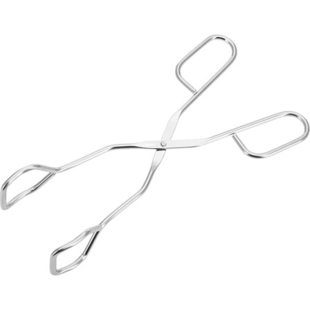 Kjøkken- og serveringstang, grilltang, rustfritt stål, lengde: 24 cm, sølv