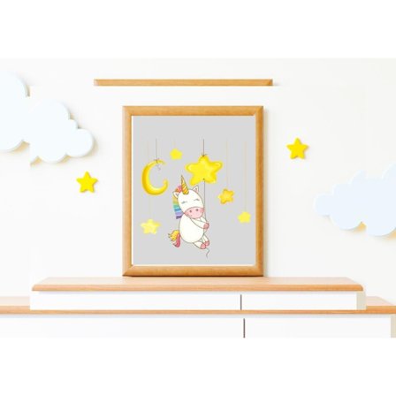 Unicorn Barnrum Affisch Storlek 40×50 CM