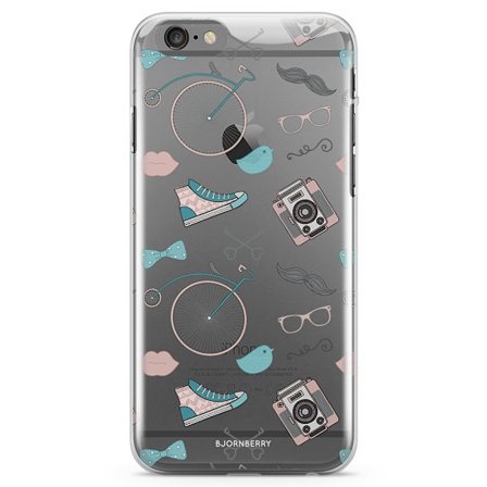 Bjornberry iPhone 6 Plus/6s Plus TPU Skal - Hipster Mönster