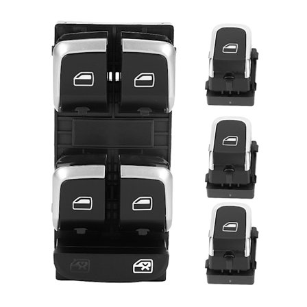 4 stk/sett Venstre Høyre Kjørelys Elektrisk Bryterknappsett Passer for Audi A4/S4 B8 08-12 4H0959855A